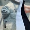 Crocodile Unisex Plain Student Socks 5-Pack White and Black Socks