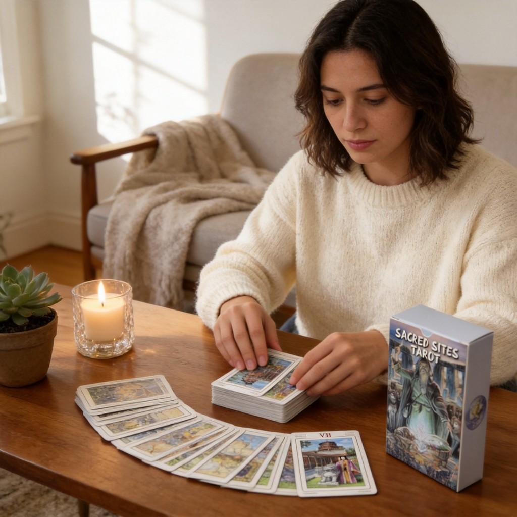 Sacred Sites Tarot Playing Cards Set With Standard Size For Home Entertainment And Gift