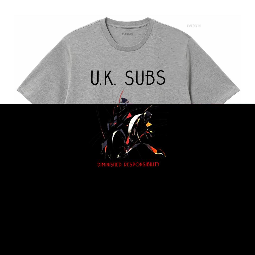UK Subs Diminished Responsibility White T Shirt New Fashionable Rock Band Design vintage Washed Top For Everyday Wear