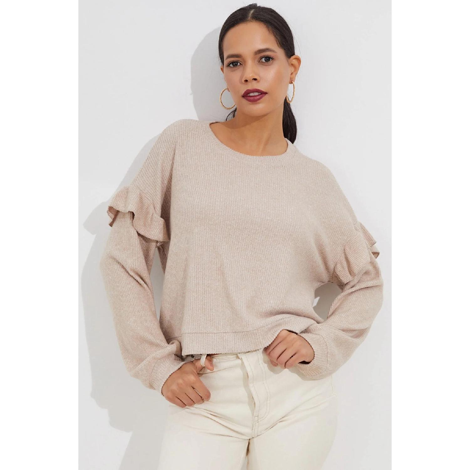 

Блузка из тонкого трикотажа с рюшами Ihr-23y-iz62742