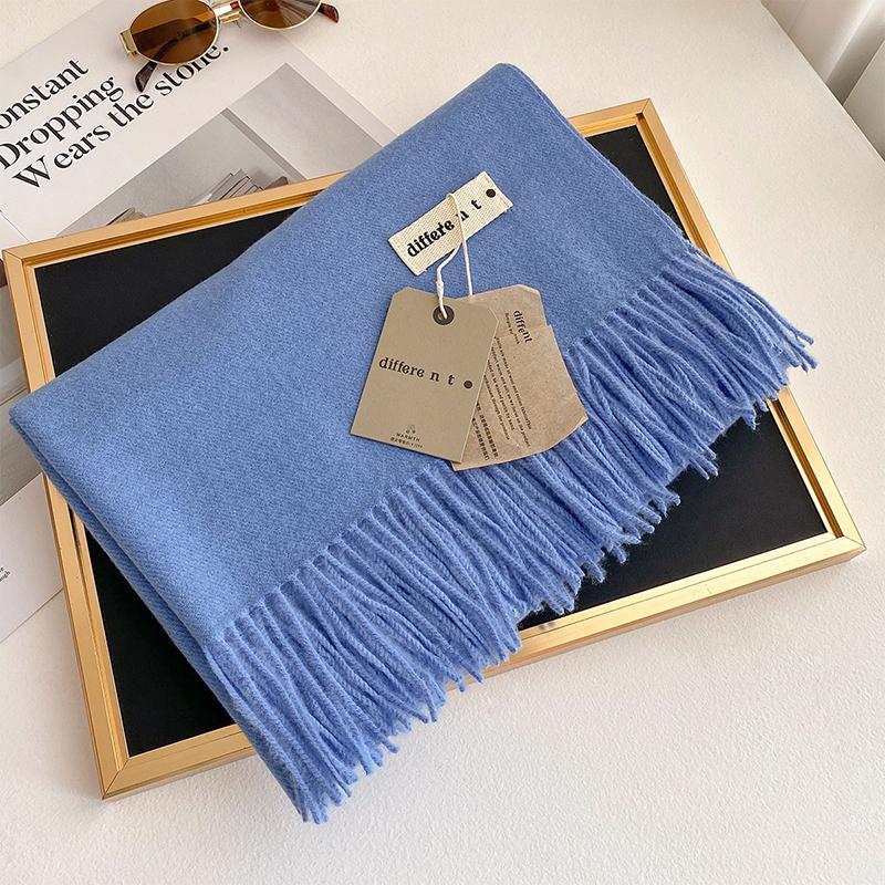 45 Color Winter Scarf For Women Long Warm Cashmere Scarves Hijab Solid Lady Shawl Wrap Female Pashmina Bandana Head Stole