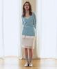 AFTERHOURS Deep V-Neck Alpaca Wool Knit Top (Sky Blue)