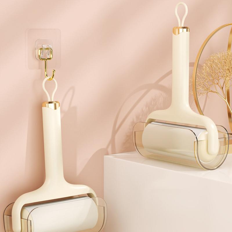 Tearable Roll Paper Hair Sticky Roller Dust Pet Hair Remover Brush Clothes Carpet Cleaning Replaceable Core 10cm Surface