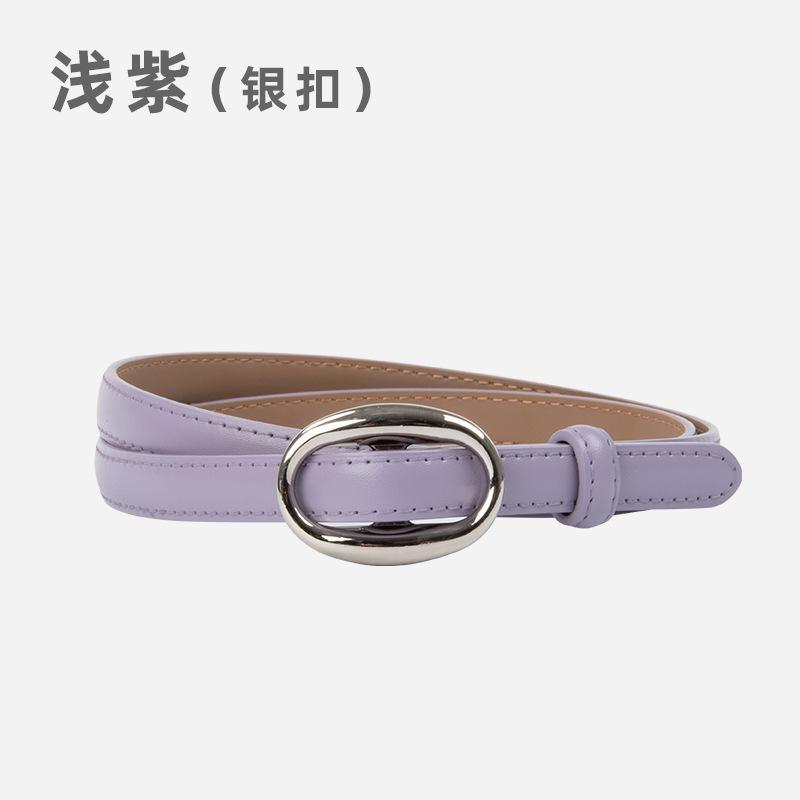 

Четыре сезона в наличии новый женский тонкий ремень из натуральной кожи в паре с джинсами повседневные брюки декоративный не перфорированный ремень 105cm