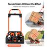 SucceBuy Stair Climbing Cart 120lbs Stair-Climbing Capacity w/ Telescoping Handle 6 Wheels and 2 Bungee Cords for Home Groceries