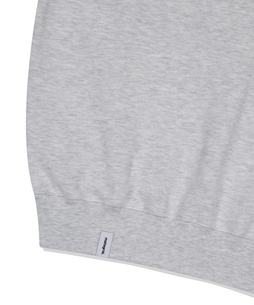 Maha Grid Basic Color Block Hoodie Light Gray(Mg2Efmm421A)