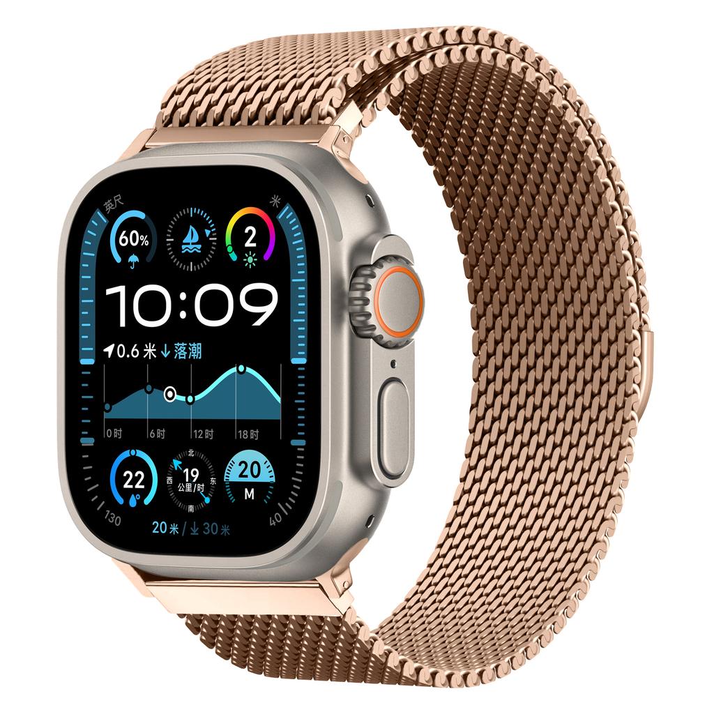 Thick Metal Strap for Apple Watch Band Ultra2 3 49mm 46 45mm 41mm 40mm 44mm Milanese correa Bracelet iWatch series SE 11 10 9 8