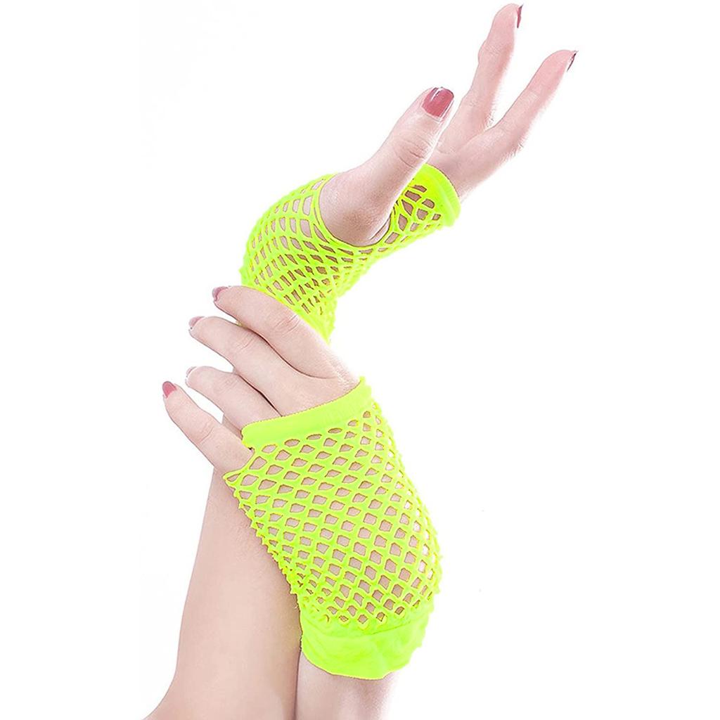Women's Fishnet Fingerless Gloves Punk Rock-Gothic Costume Short Party Gloves