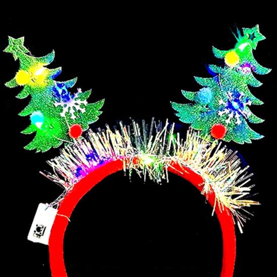 Vánoční svítící čelenka Elk Ozdoba vánočního stromku Party laskominy Narozeniny Festival Oslava Pokrývka hlavy Navidad Vlasový doplněk