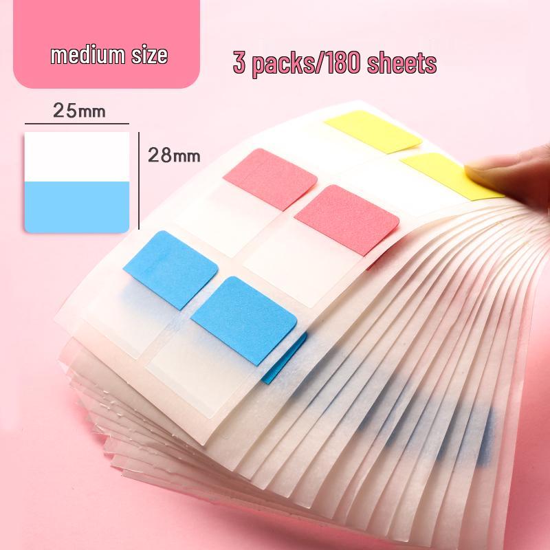 Transparent Writable Index Tabs for Students: Sticky Notes & Page Markers
