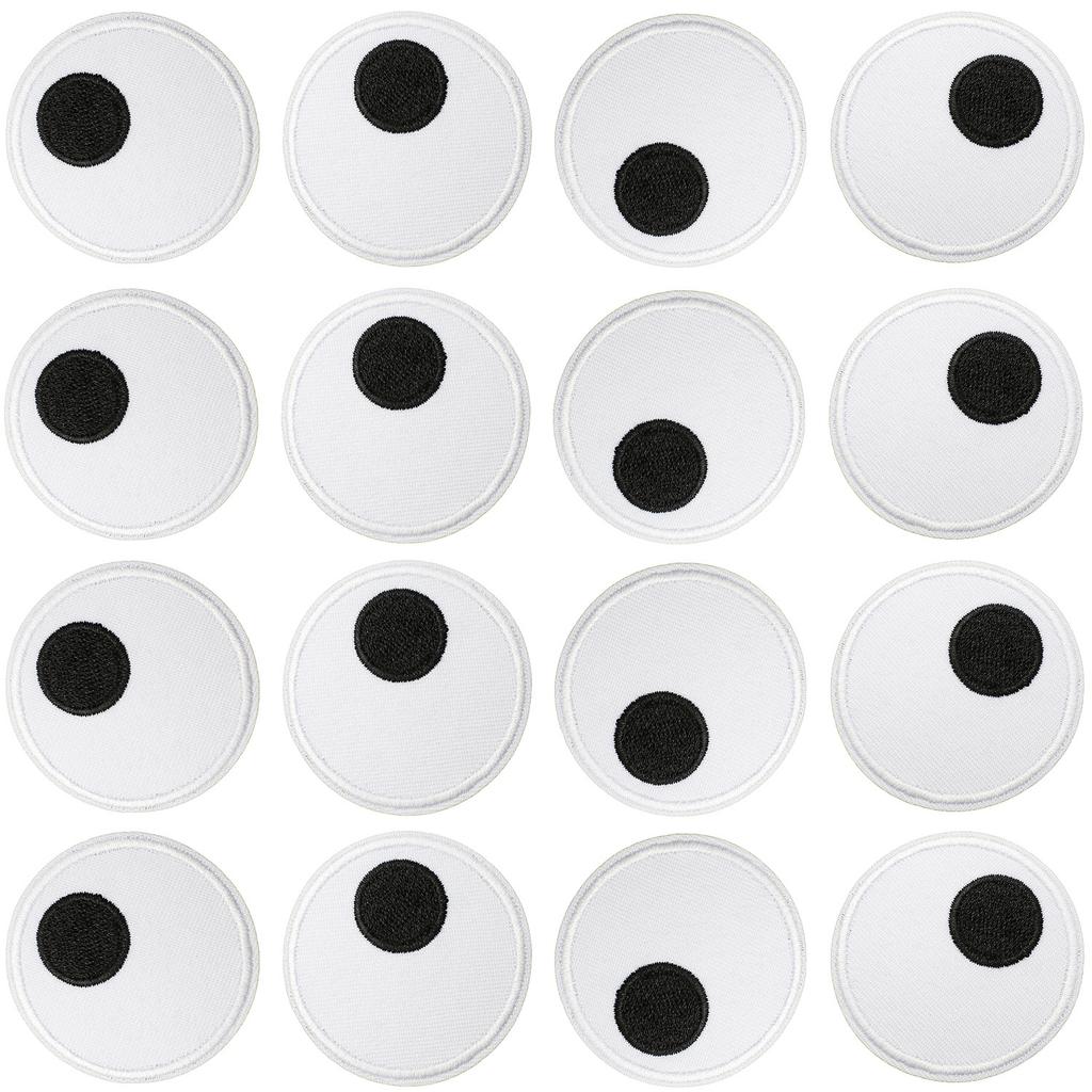 Cartoon Biscuits Embroidery Cloth Stickers Computer Embroidery Chapter Boy Ironing Funny Eye Beads Embroidery Stickers Decorative Patch Stickers