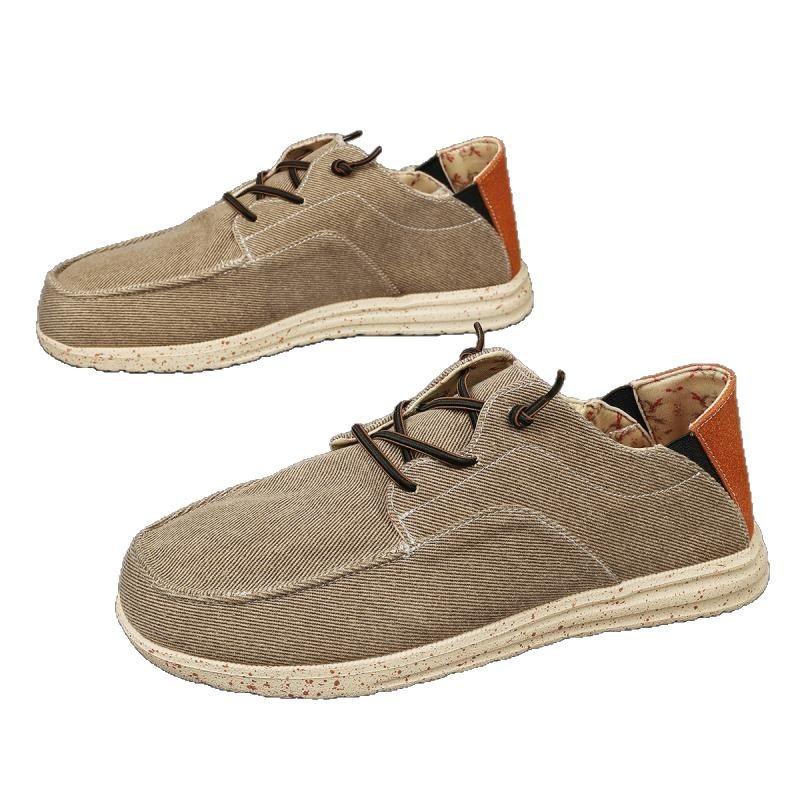 Large size 48 men's shoes Amazon casual loafers men's breathable and light lazy one-pedal light canvas shoes