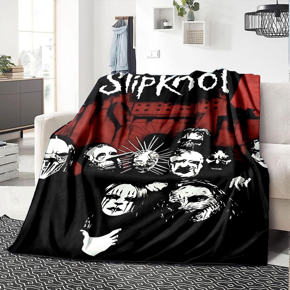 1ks Slipknot Měkká flanelová přikrývka pro všechna roční období pro domácnost, kancelář, venkovní použití Odolný komfort Měkká teplá přikrývka pro domácnost