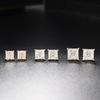 Hippie Sparkling Square Zirconia Earrings For Women Punk Gold Color Plated Charm Earings Gift Hiphop Jewelry Accessories OHE108