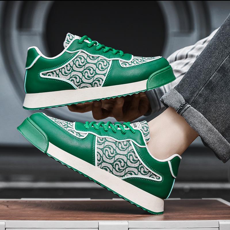 Moda Reducere Pantofi de lux din piele Casual Bărbați Pantofi retro verzi Bărbați Antrenor de designer Pantofi sport confortabili cu platformă Bărbați 2024