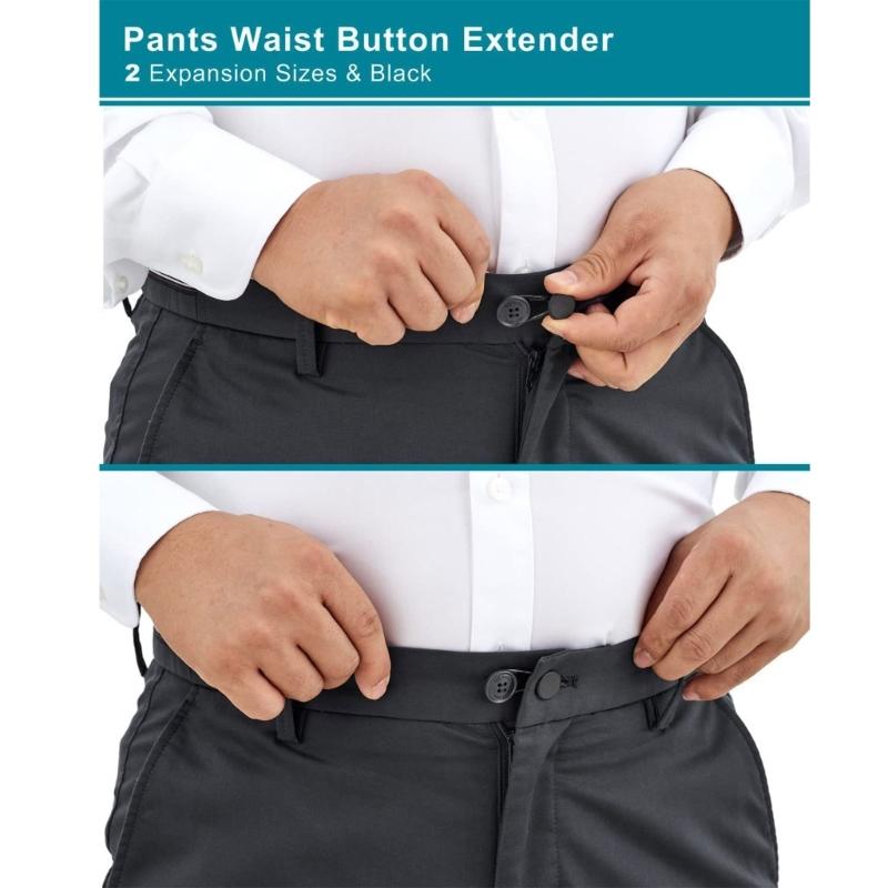 12pcs Pants Waist Button Extenders for Jeans Women Men Pants Waist Extenders Waist Extension Flexible Waistband Expander