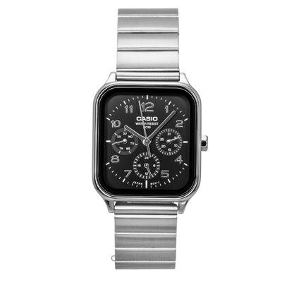 Reloj de Pulsera para Hombre Analógico Estándar de Acero Inoxidable Esfera Negra Cuarzo MTP-M306D-1AV