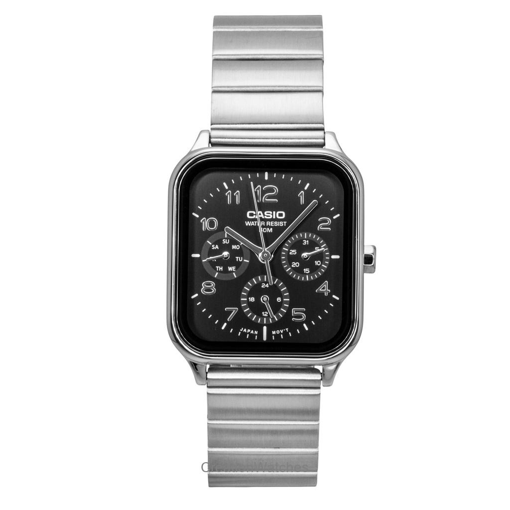 Casio Standard Analog Stainless Steel Black Dial Quartz MTP-M306D-1AV Men's Watch