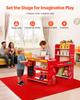VEVOR Kids Grocery Store Playset, Wooden Play Store with Shopping Bag, Kids Supermarket Pretend Play Toy Set with Conveyor Belt, Scanner