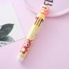 1Pc with Box Cartoon Headgear Animal Ten-color Ballpoint Pen Cute Doll Multi-color Pen Student Ten-in-one Color Suitable Holiday Gift Novelty Statione