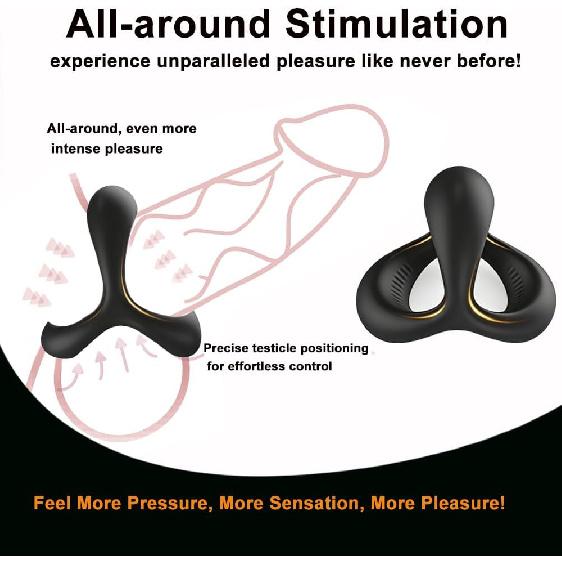 7 Men's Silicone Ring Set and Sleeve for Erection Enhancement, Soft and Elastic Male Sex Toy,Adult Toys for Couples' pleasure(Black and Blue)