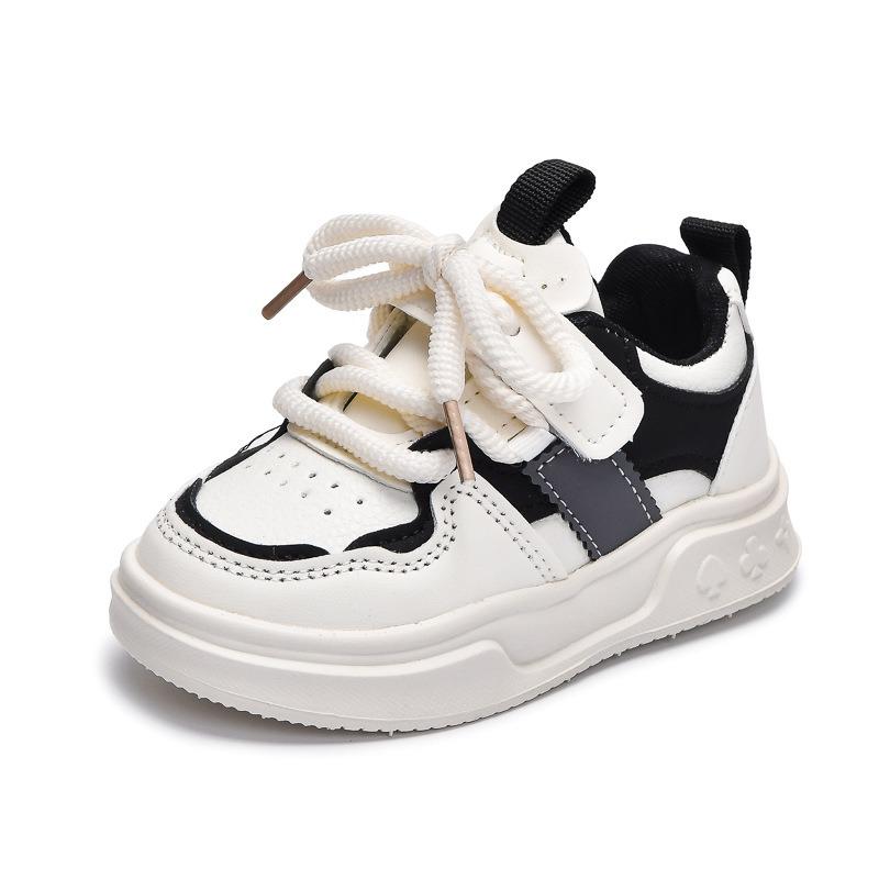 Unisex Kids' Sneakers, Children's New Arrivals Leather White Shoes, Korean-style Soft-Sole Versatile Sneakers for Toddlers and Children.