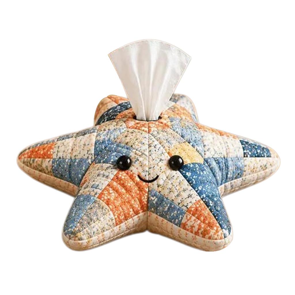 Quilted Sea Animal Tissue Box DIY Kit Ocean Animal Patchwork Sewing Kit Quilted Tissue Box Cover DIY Craft for Women Beginners