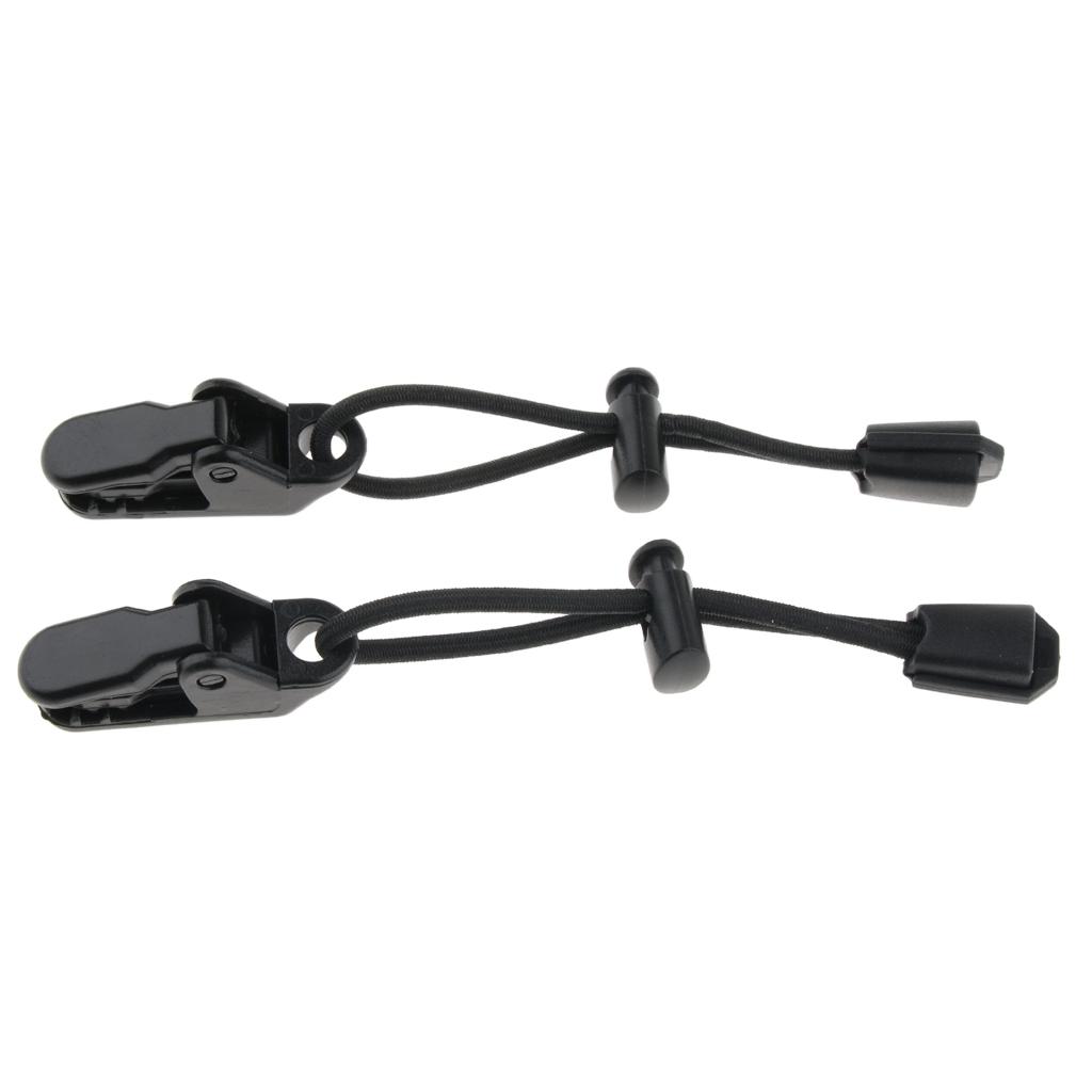 2Pcs 10cm Climbing Backpack Hiking Fixing Elastic Cord,Running Number Clip Buckle