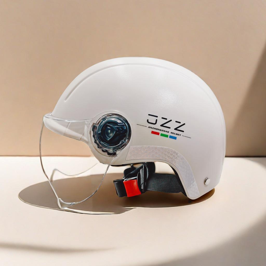 

Golden Bell 3C Standard Universal Electric Vehicle Helmet, Four-Season Half Helmet with Customizable Text and Images.
