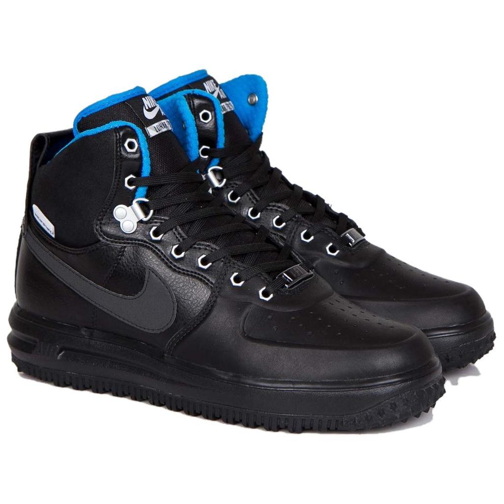 Nike Lunar Force 1 SneakerBoot Unisex Boots Black Metallic-Silver 654481-003