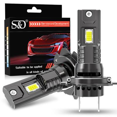 2ks H7 LED světlomet Canbus Žárovky Mini Wireless 25000LM 80W 6500K CSP pro auto světlomet Auto Turbo Lamps Led Automobil Plug&Play Light 12V
