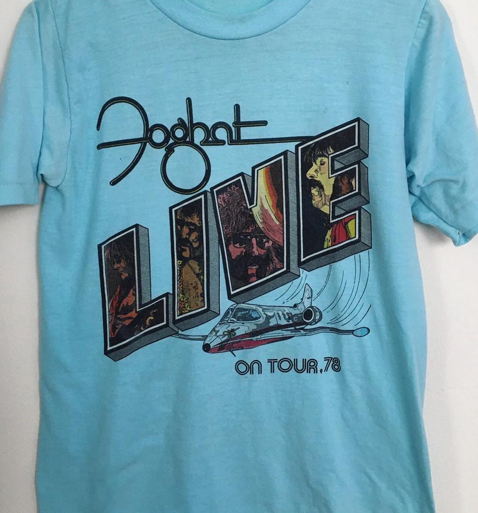 

SALE Foghat rock band on tour Blue T-shirt Short sleeve All sizes Unisex T-Shirt XL