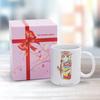 1 Stück 11oz Weiße Keramiktasse Beidseitig bedrucktes Muster Langlebige Kaffeetasse Ideal für Zuhause Büro Geschenk Teilen