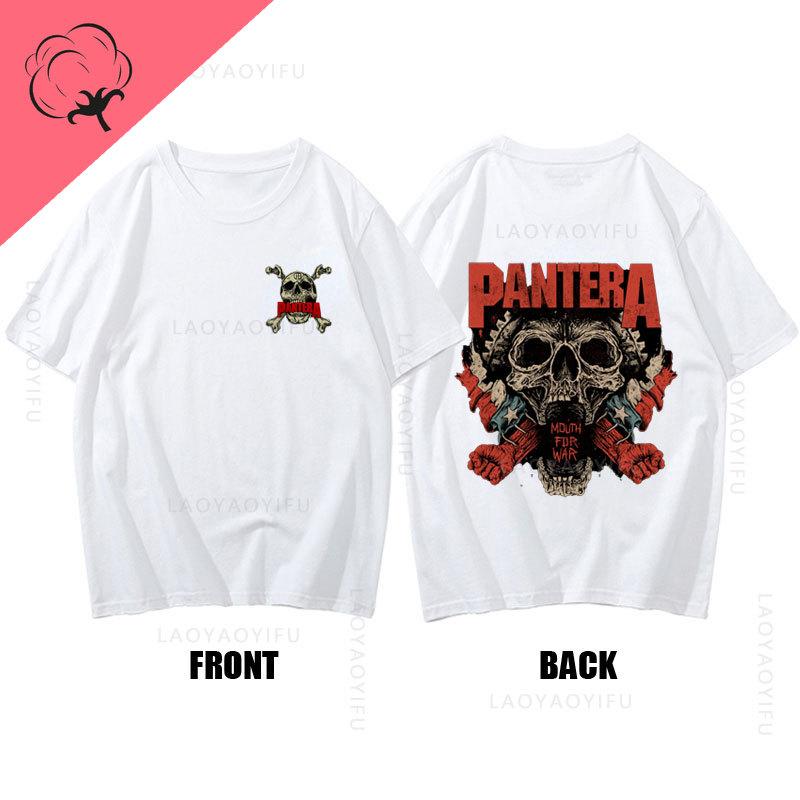 

Pantera Heavy Metal Band Theme 100Cotton Summer Unique Streetwear Tee TShirt for Men Women Snake Eye Skull Street Fashion Top 4XL