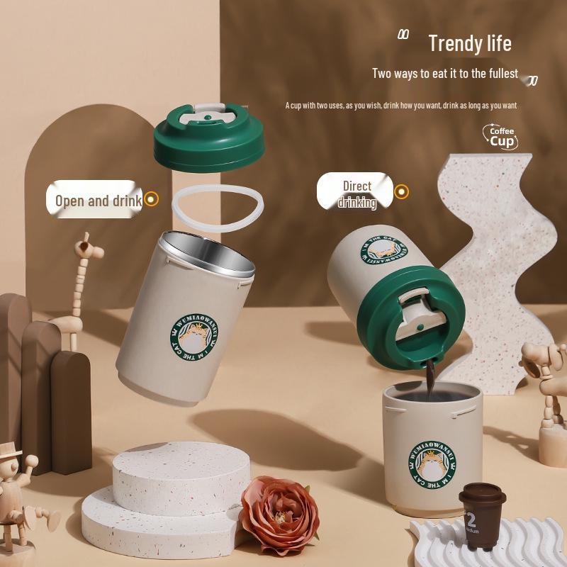 304 Double-Layer Stainless Steel Travel Thermos Mug