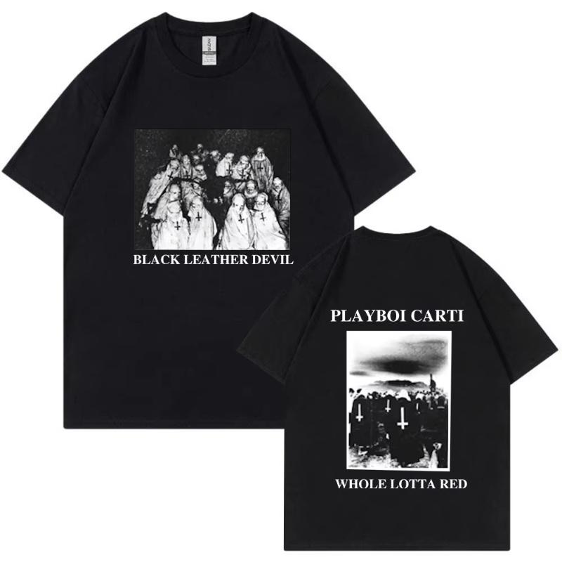 Rapper Playboi Carti Antagonist Tour Tshirt 2023 Concert Fans T Shirt Unisexs Fashion Hip Hop Short Sleeve Oversized Tshirts