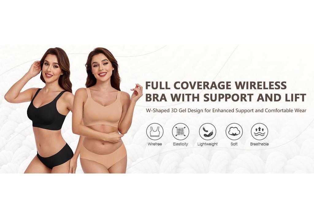 Vertvie European Edition Wireless Seamless Push-up Bra for Women - Soft Support & Full Coverage