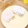 Elegant Sterling Silver Zircon and Pearl Stud Earrings Set for Women - Versatile and High-End Ear Jewelry