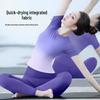 Gradient Yoga Women's Quick-Dry Short Sleeve Slimming Fitness Set