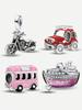 Copper Cute Crown Ship Bus Motorcycle Jeep Charms Bead Fit Diy Bracelet Bangle Making Gift Of High Quality Jewelry