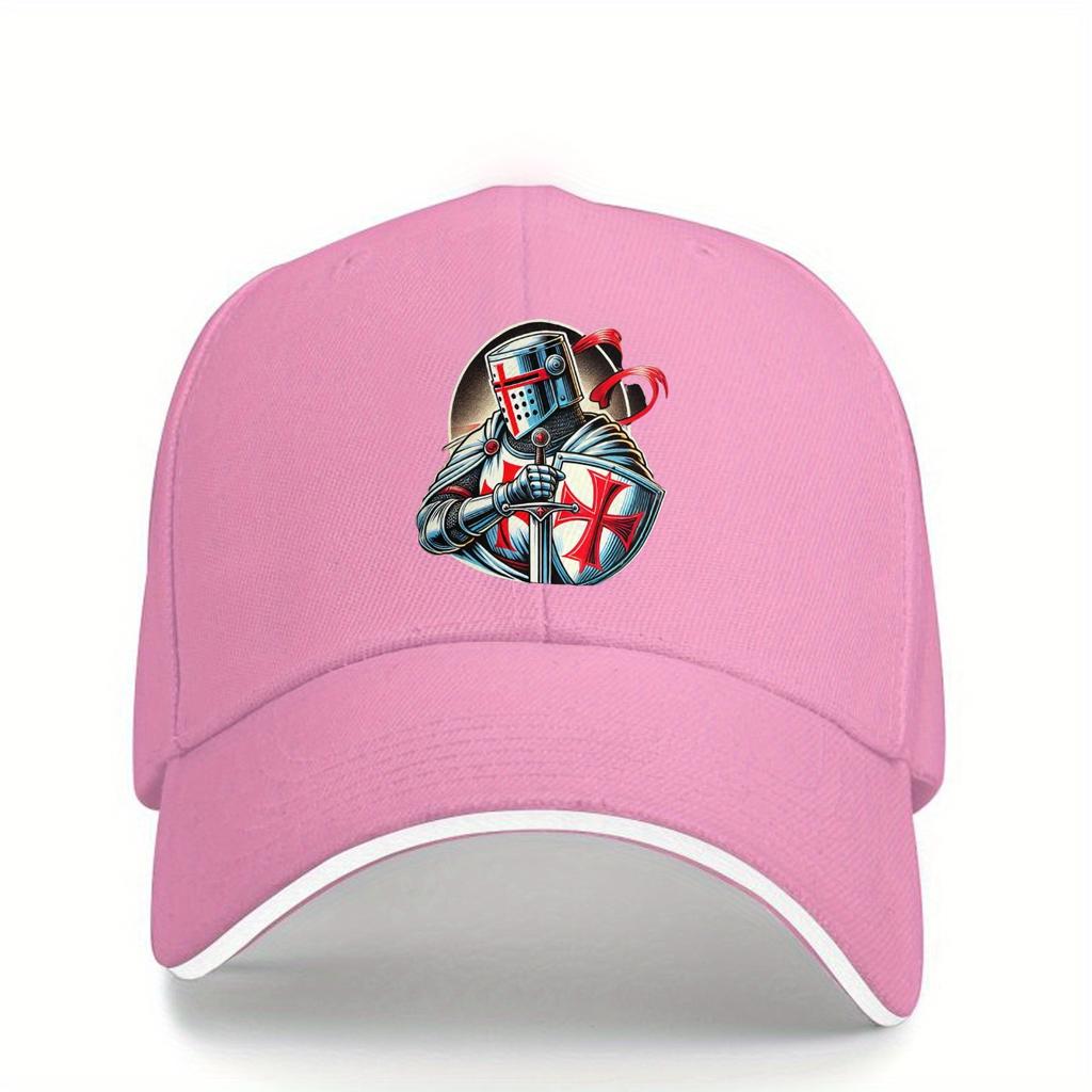 Crusader Templar Knight Red Cross Baseball Cap Polyester Sun Hat for Men and Women
