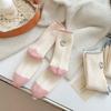 Ladies Autumn Winter Thickened Warm Cartoon Dog Embroidered AB Style Wool Tube Stack Socks