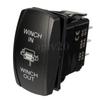 Universal Waterproof IP66 Momentary Rocker Switch Winch In/Out DPDT 7Pin with LED Light