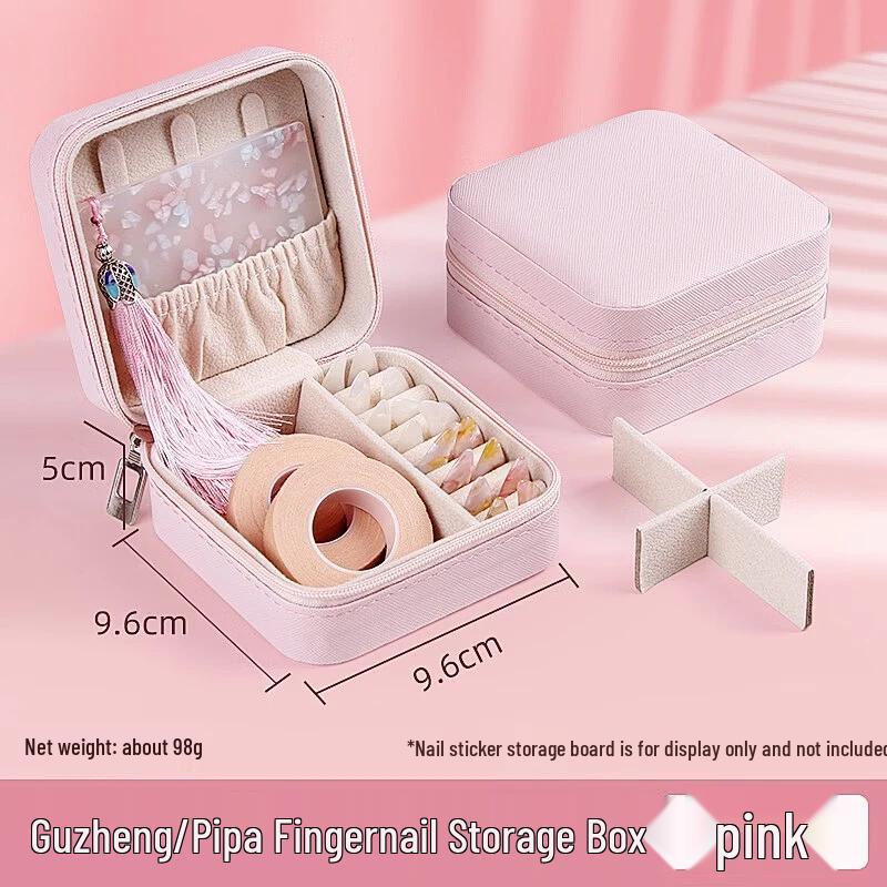 Guzheng and Pipa Fingernail Storage & Tape Leather Bag