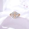 Women Finger Ring Witch Knot Design Two-tone Ring Women Spiritual Comfort Negative Energy Protective