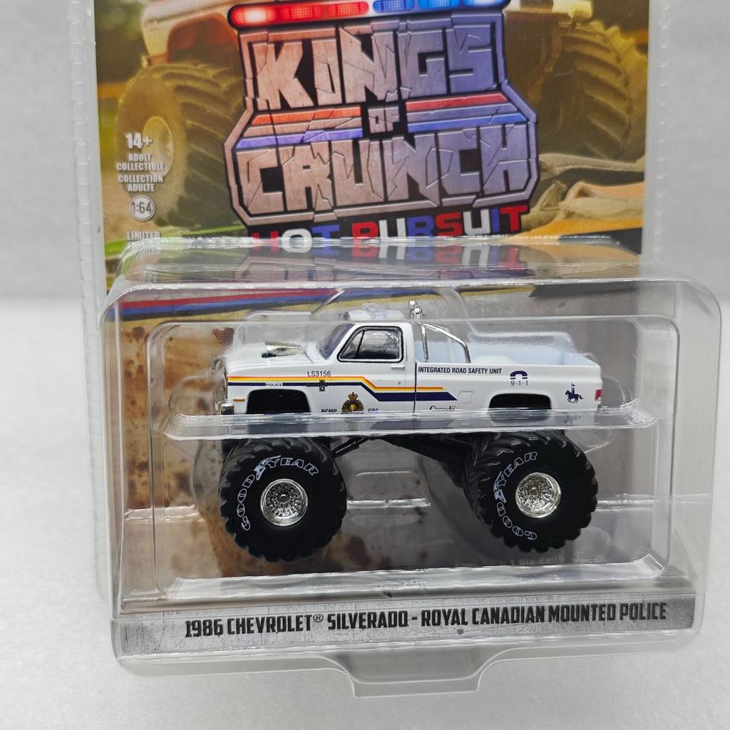 GreenLight 1:64 1986 Silverado -Royal Canadian Mounted Police Simulation Car Model Alloy Mini Toy Display Ornament Gift