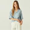 Spnk Open Collar Relaxed Shirt_Sky Blue