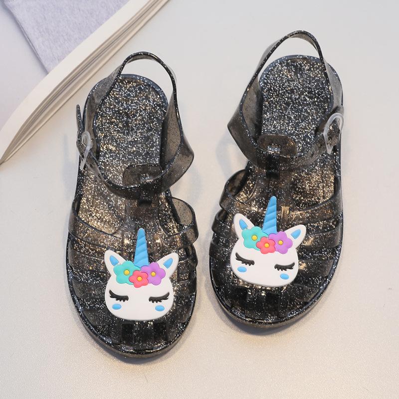 Sandali Sandali Bambino Estivi Nuovi Carini Ragazzo Scarpe da Spiaggia Trasparenti Gelatina Scarpa da Principessa Traspiranti Scarpe Romane Scarpe Bambini