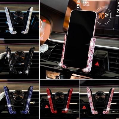 Suporte de Carro Diamante em Forma de V com Sensor de Gravidade para Saída de Ar e Console