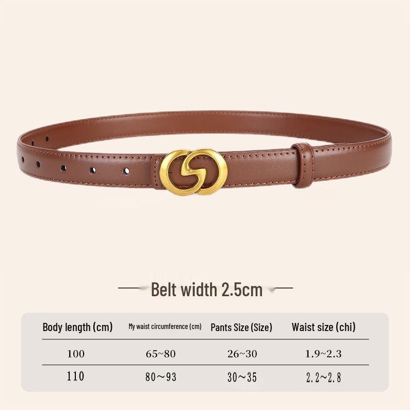 2026 Trendy Women's Korean Style Waist Belt for Jeans: Simple, Versatile, Casual.